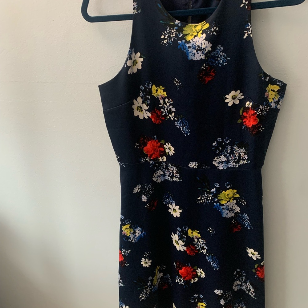 Banana Republic Navy Floral Midi Dress